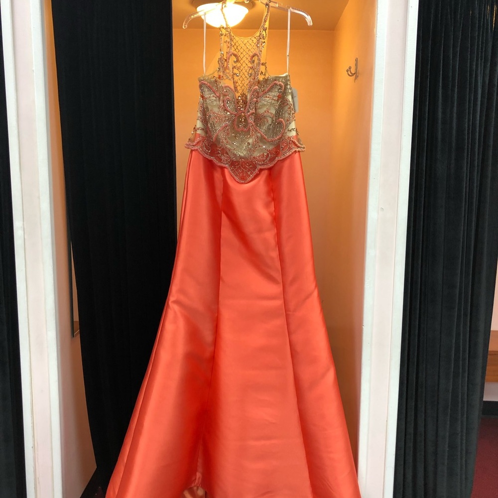 NWT ORANGE AND NUDE DRESS